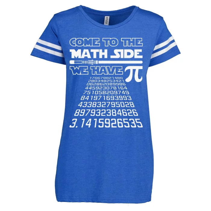 Come To The Math Side We Have Pie Pi Day Teacher Gift Enza Ladies Jersey Football T-Shirt