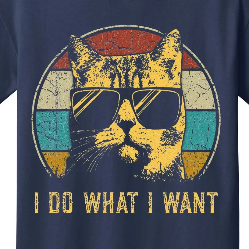 Cat Themed Tee For Women Funny I Do What I Want Cat Kids T-Shirt