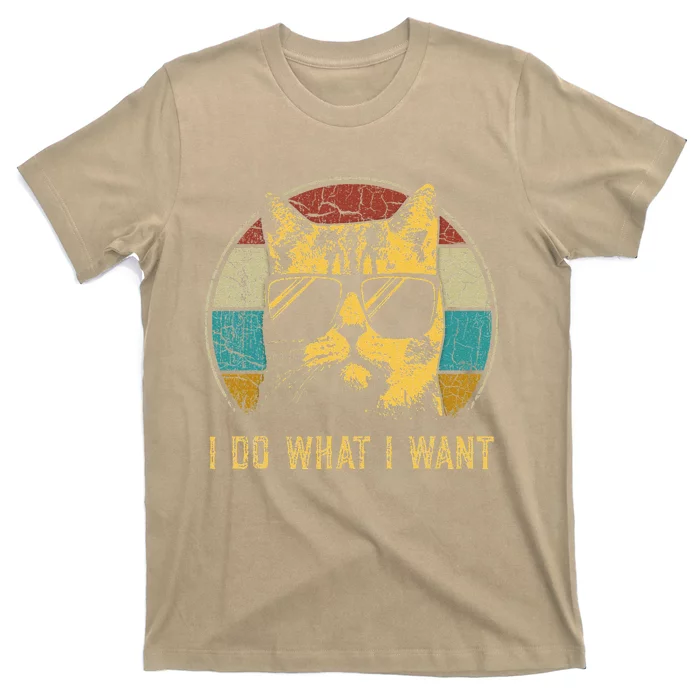 Cat Themed Tee For Women Funny I Do What I Want Cat T-Shirt