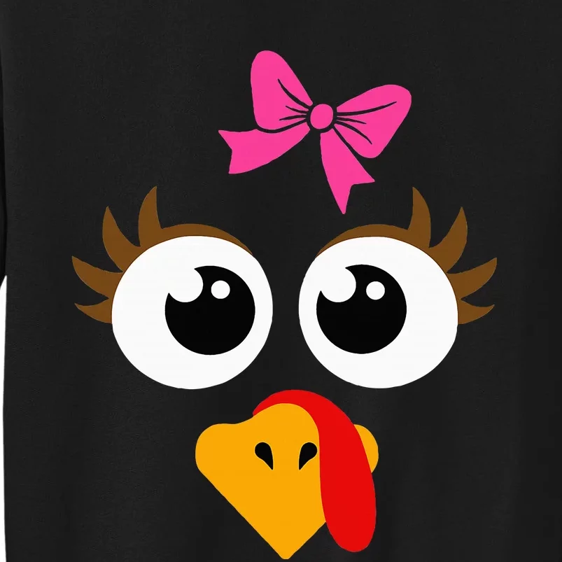 Cute Thanksgiving Turkey Face Turkey Day Sweatshirt