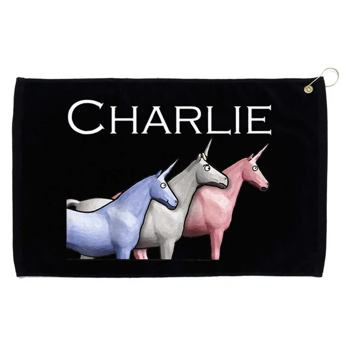 Charlie The Unicorns Shun Raglan Baseball Grommeted Golf Towel