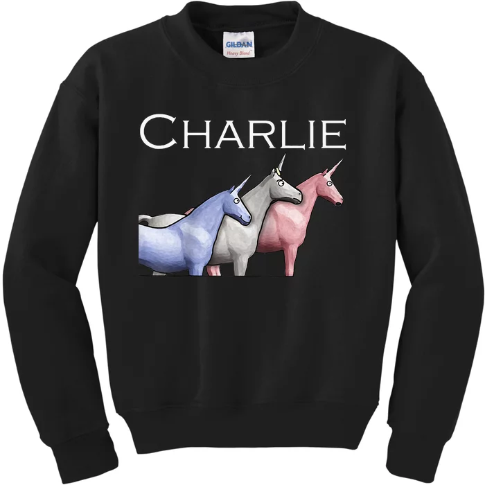 Charlie The Unicorns Shun Raglan Baseball Kids Sweatshirt