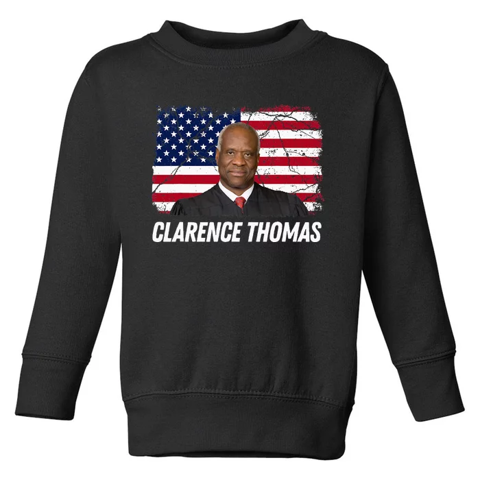 Clarence Thomas Usa Flag Conservative Toddler Sweatshirt