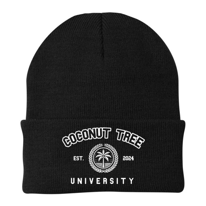 Coconut Tree University Coconut Tree Kamala Harris Meme Knit Cap Winter Beanie