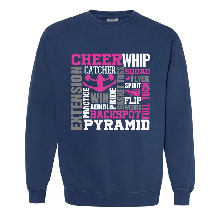 Cheer Terms Used in Cheerleading Garment-Dyed Sweatshirt