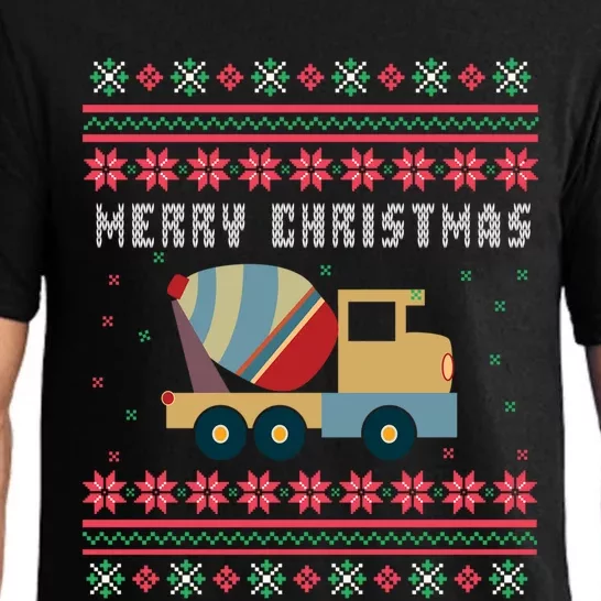 Cet Truck Ugly Christmas Gift Idea Gift Pajama Set