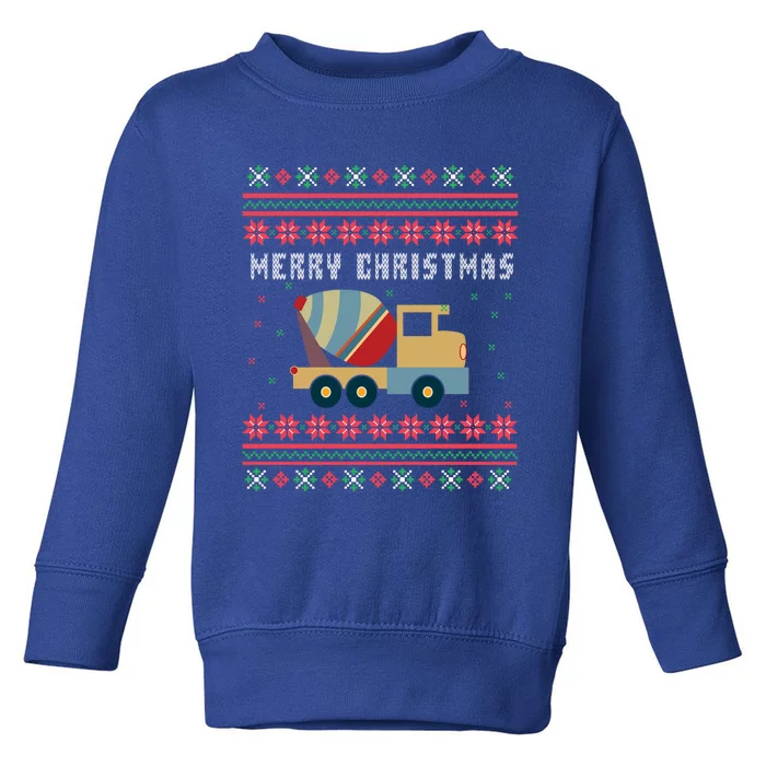 Cet Truck Ugly Christmas Gift Idea Gift Toddler Sweatshirt