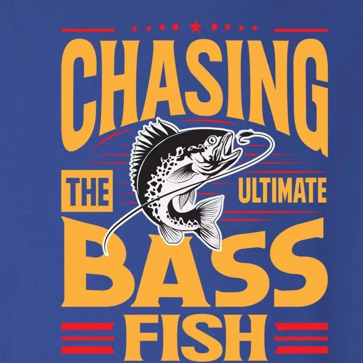 Chasing The Ultimate Bass Fish Funny Gift Toddler Long Sleeve Shirt