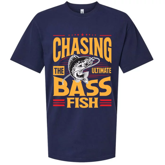 Chasing The Ultimate Bass Fish Funny Gift Sueded Cloud Jersey T-Shirt