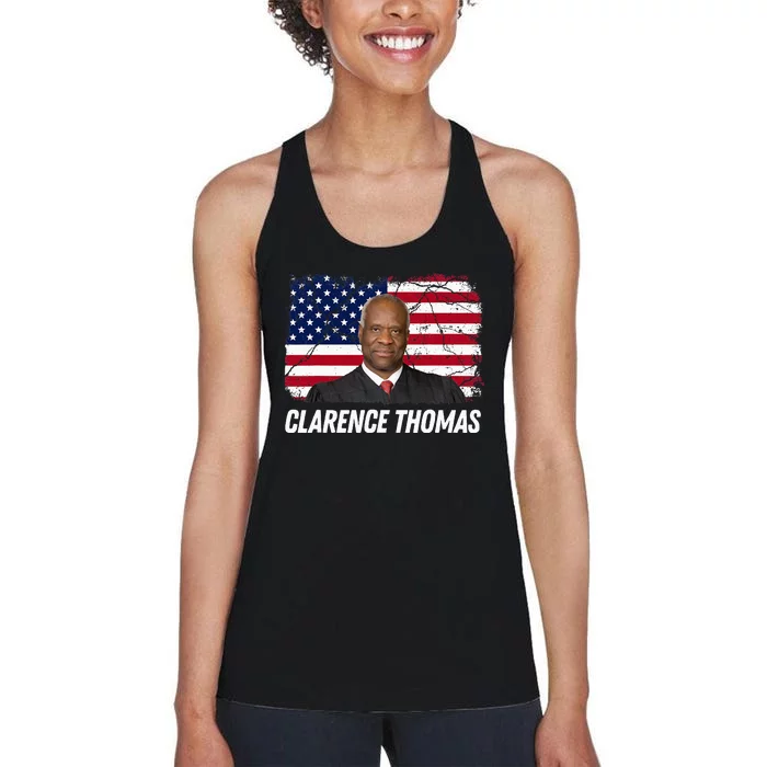 Clarence Thomas Usa Flag Conservative Women's Racerback Tank