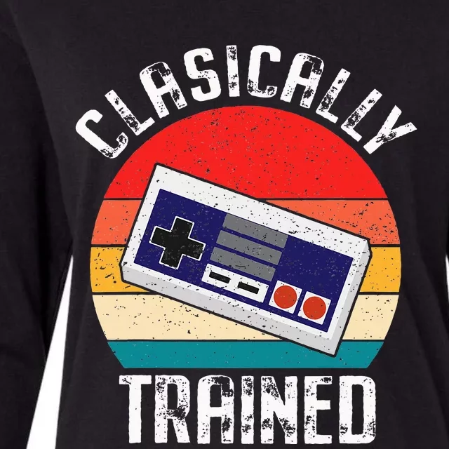 Classically Trained Video Gamer Gaming Womens Cotton Relaxed Long Sleeve T-Shirt