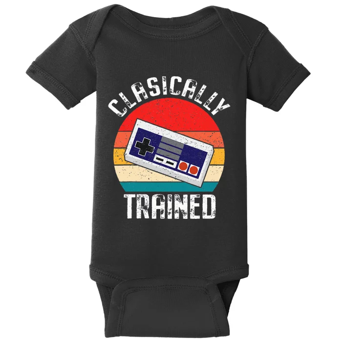 Classically Trained Video Gamer Gaming Baby Bodysuit