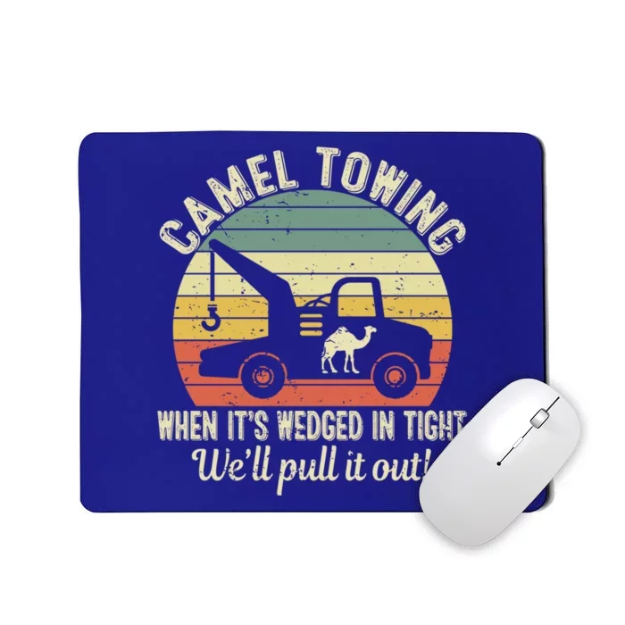 Camel Towing Vintage Tow Truck Retro Funny Adult Humor Cute Gift Mousepad