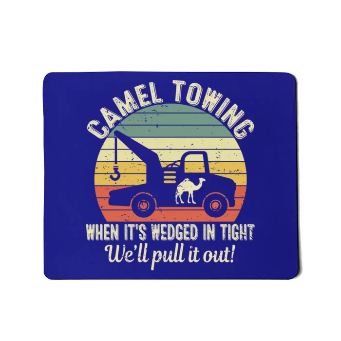 Camel Towing Vintage Tow Truck Retro Funny Adult Humor Cute Gift Mousepad