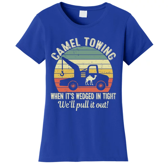 Camel Towing Vintage Tow Truck Retro Funny Adult Humor Cute Gift Women's T-Shirt