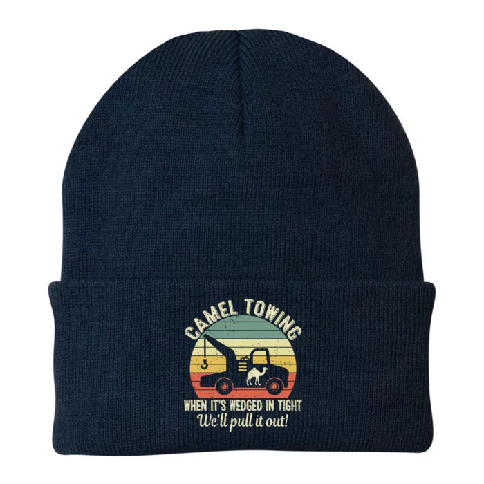 Camel Towing Vintage Tow Truck Retro Funny Adult Humor Cute Gift Knit Cap Winter Beanie