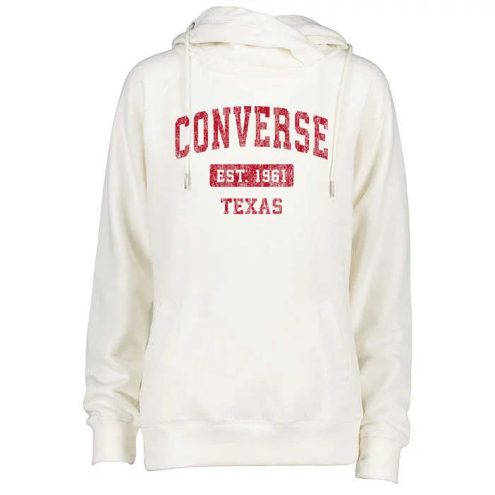 Conversetexas Tx Vintage Sports Womens Funnel Neck Pullover Hood