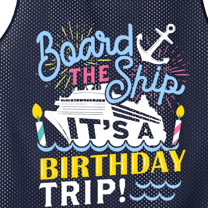 Cruise Trip Vacation Gift - Birthday Cruise Mesh Reversible Basketball Jersey Tank