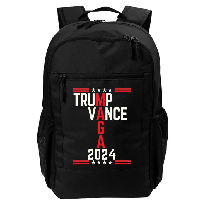 Classic Trump Vance 2024 Retro Stripe Trump Jd Vance Maga Daily Commute Backpack