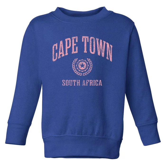 Cape Town Vintage College Sports Design Toddler Sweatshirt