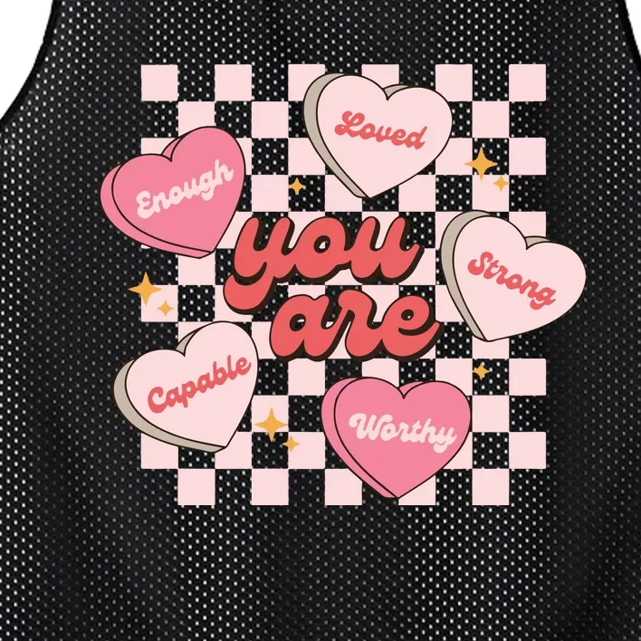 Cute Teacher Valentine Retro Heart Mesh Reversible Basketball Jersey Tank