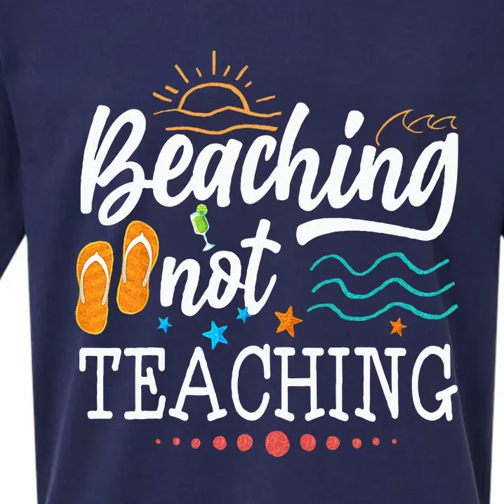 Cool Teacher Vacation Beaching Not Teaching Teacher Off Duty Sueded Cloud Jersey T-Shirt