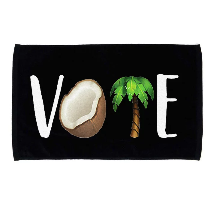 Coconut Tree Vote Funny Kamala Microfiber Hand Towel