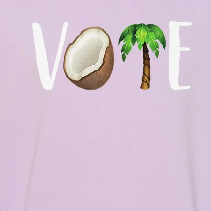 Coconut Tree Vote Funny Kamala Garment-Dyed Sweatshirt