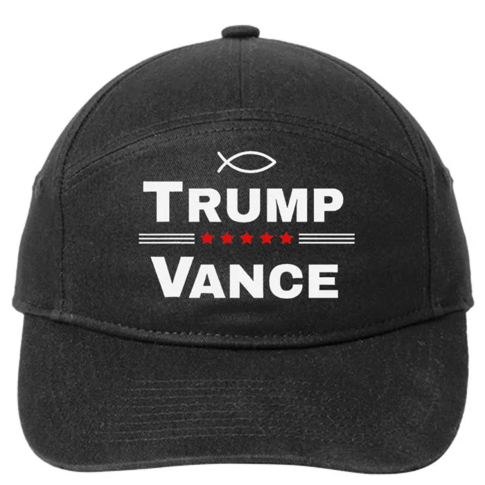 Christian Trump Vance 24 Campaign 7-Panel Snapback Hat