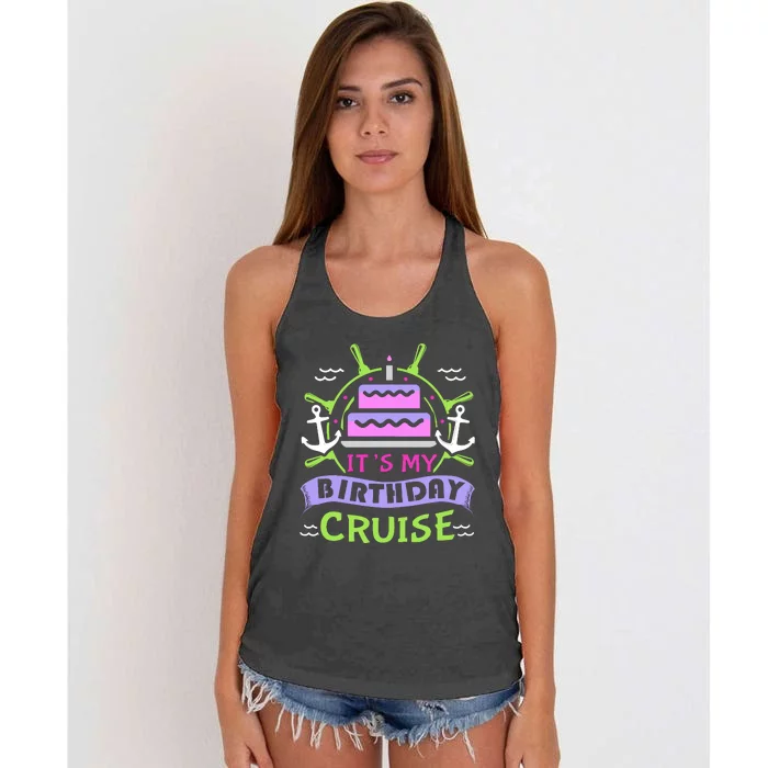 Cruise Trip Vacation Gift Birthday Cruise Women's Knotted Racerback Tank