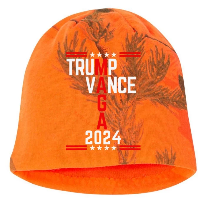 Classic Trump Vance 2024 Retro Stripe Trump Jd Vance Maga Kati - Camo Knit Beanie