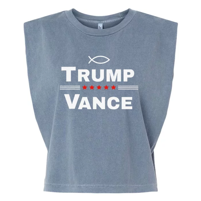 Christian Trump Vance 24 Campaign Garment-Dyed Women's Muscle Tee