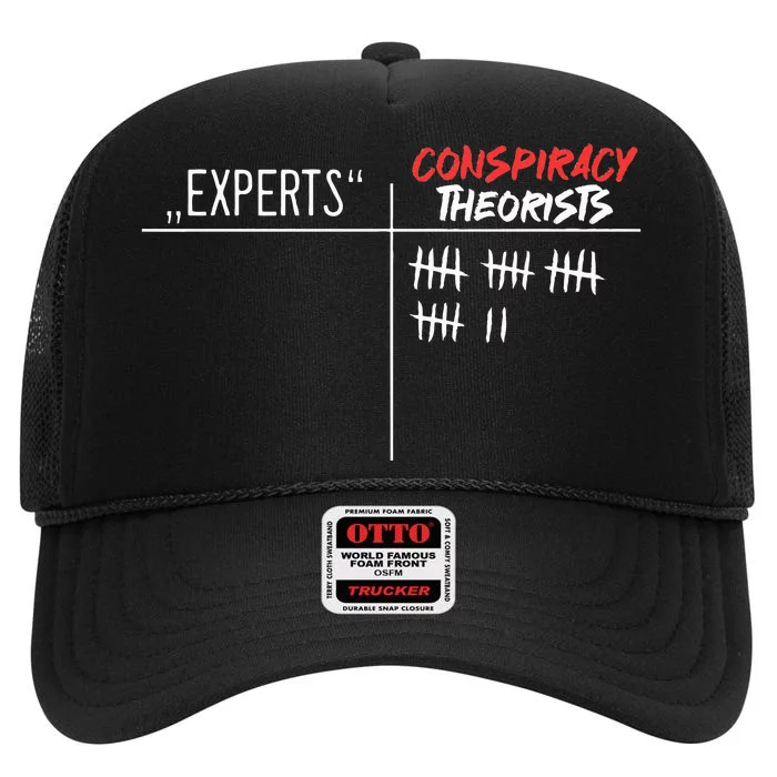 Conspiracy Theorist Vs. Experts Conspiracy Theory High Crown Mesh Trucker Hat