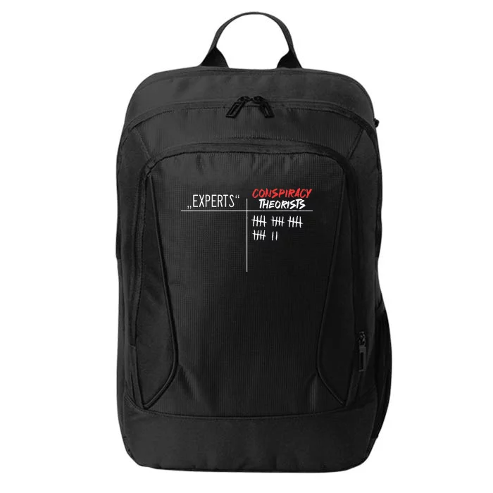 Conspiracy Theorist Vs. Experts Conspiracy Theory City Backpack