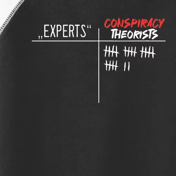 Conspiracy Theorist Vs. Experts Conspiracy Theory Toddler Fine Jersey T-Shirt