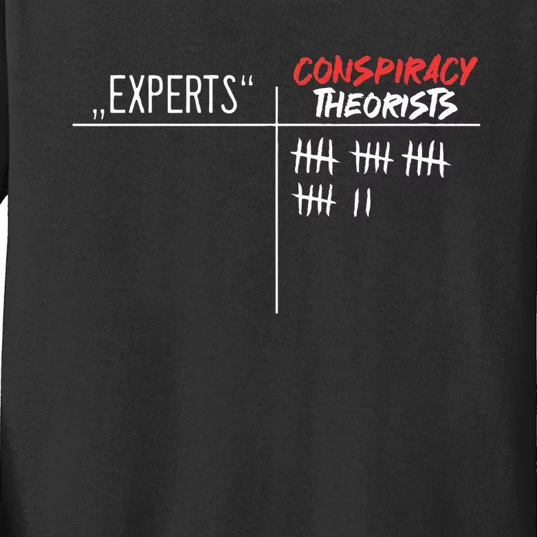 Conspiracy Theorist Vs. Experts Conspiracy Theory Kids Long Sleeve Shirt