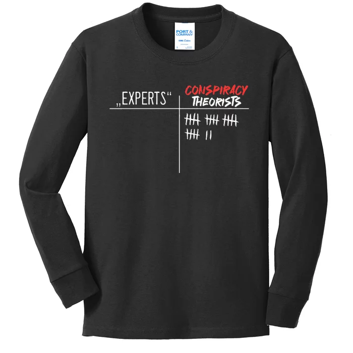 Conspiracy Theorist Vs. Experts Conspiracy Theory Kids Long Sleeve Shirt