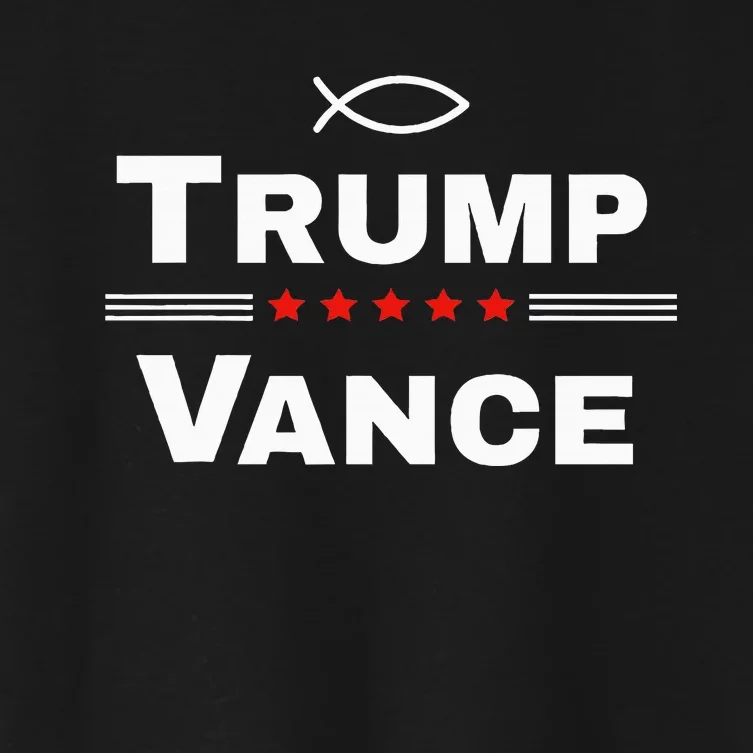 Christian Trump Vance 24 Campaign Women's Crop Top Tee