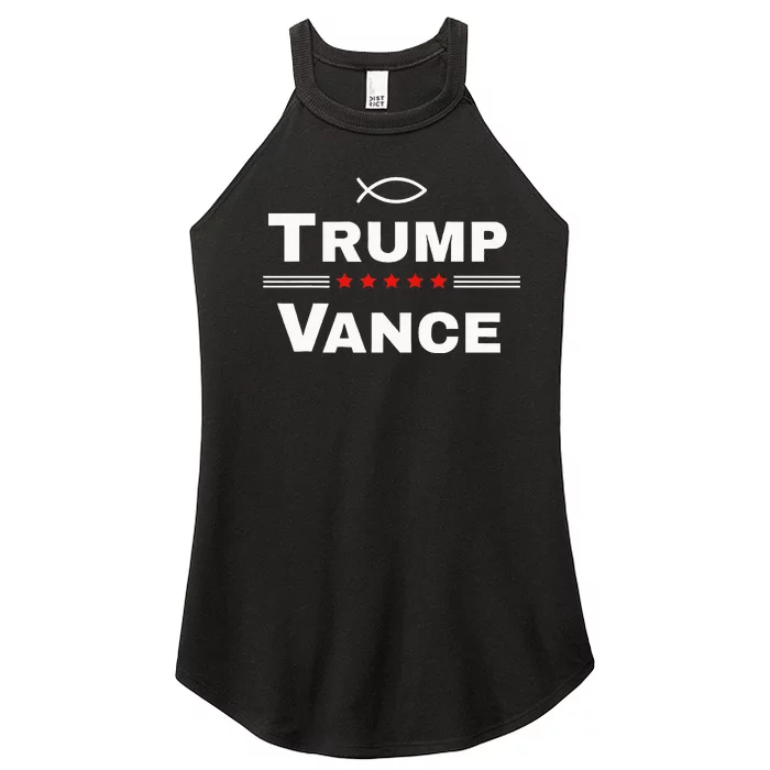 Christian Trump Vance 24 Campaign Women’s Perfect Tri Rocker Tank