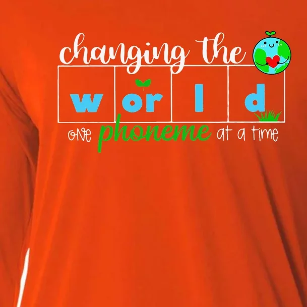 Changing The World One Phoneme At A Time Teacher Cooling Performance Long Sleeve Crew