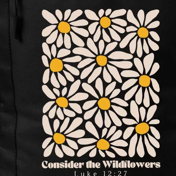 Consider The Wildflowers Retro Christian Jesus Daily Commute Backpack