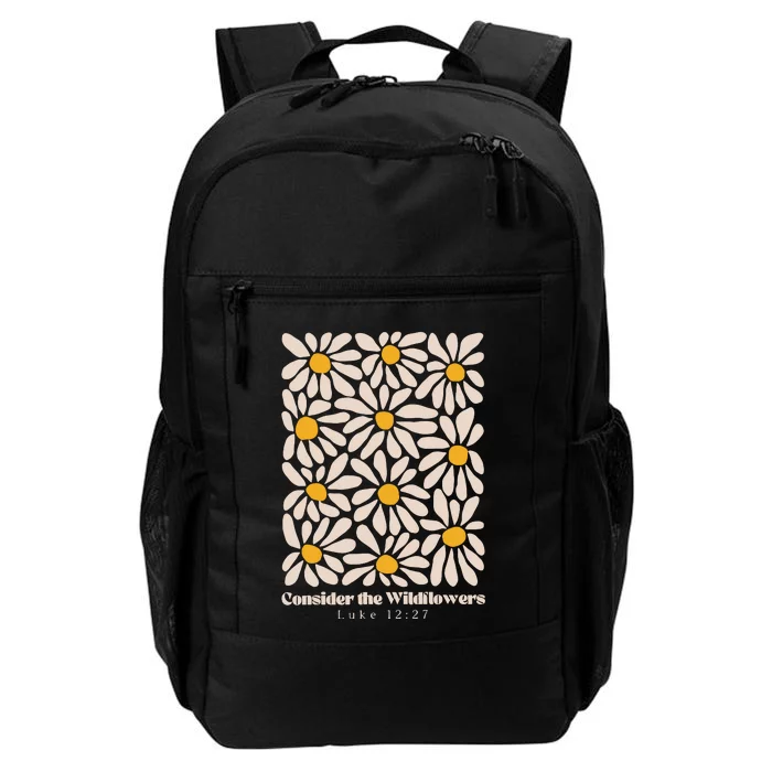 Consider The Wildflowers Retro Christian Jesus Daily Commute Backpack