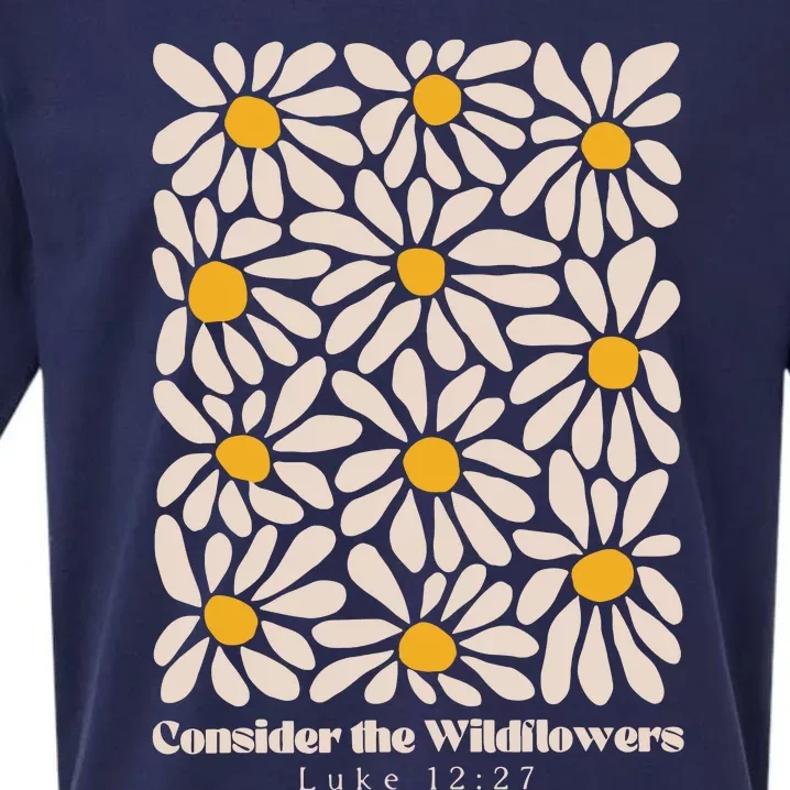 Consider The Wildflowers Retro Christian Jesus Sueded Cloud Jersey T-Shirt