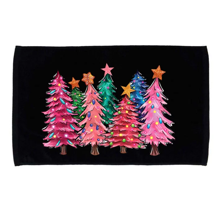 Christmas Tree With Led Light Pine Tree Xmas Light Camping Microfiber Hand Towel