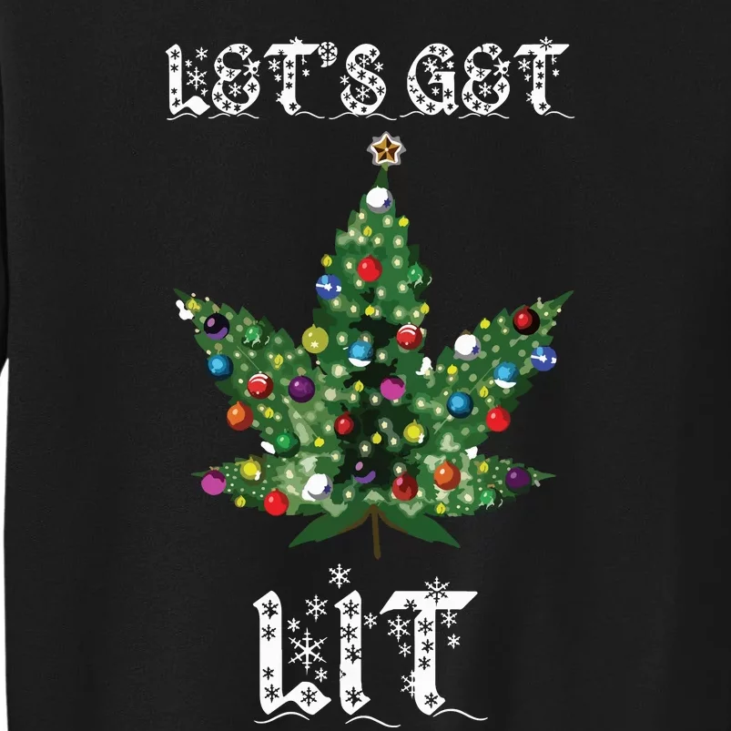 Christmas Tree Weed Leaf Pot Marijuana Thc Gift Sweatshirt