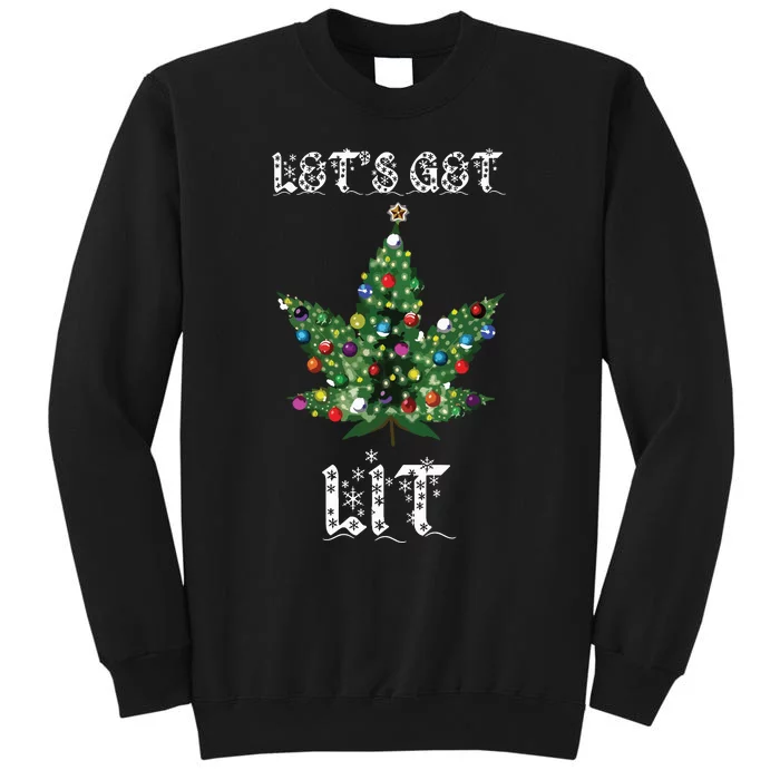 Christmas Tree Weed Leaf Pot Marijuana Thc Gift Sweatshirt