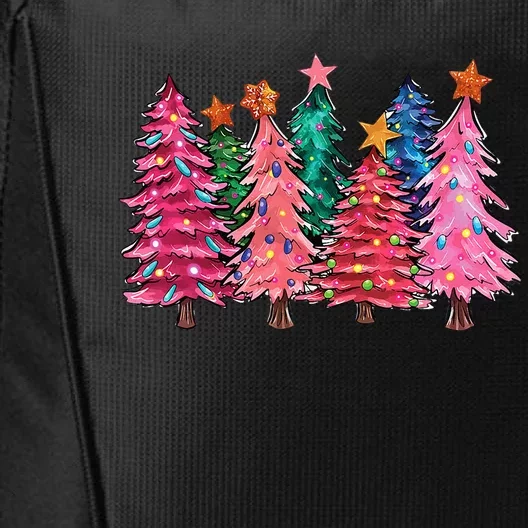 Christmas Tree With Led Light Pine Tree Xmas Light Camping City Backpack