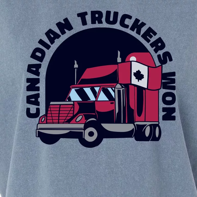 Canadian Truckers Won Freedom Convoy Garment-Dyed Women's Muscle Tee