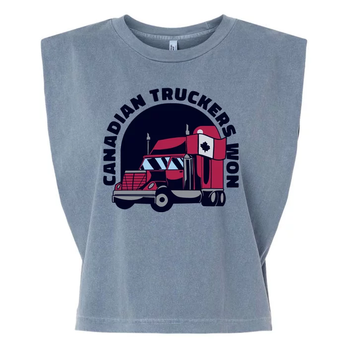 Canadian Truckers Won Freedom Convoy Garment-Dyed Women's Muscle Tee