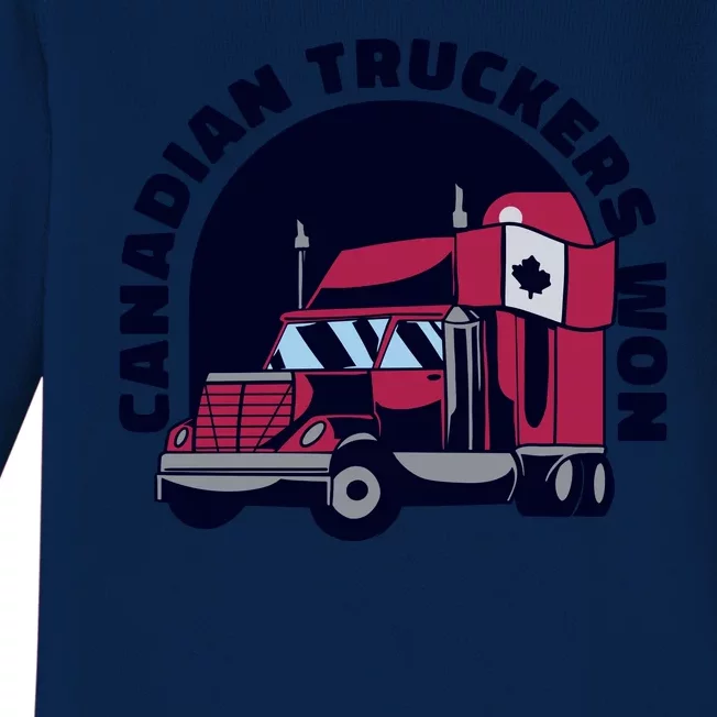 Canadian Truckers Won Freedom Convoy Baby Long Sleeve Bodysuit